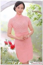 Платье в японском стиле, связанное крючком — лаконичность, природность, эстетика