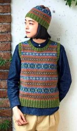 Жилет жаккардовым узором