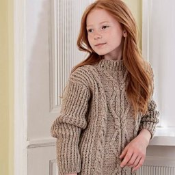 Детский джемпер с косами