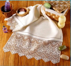 Красивая широкая кайма в филейной технике, вяжем крючком