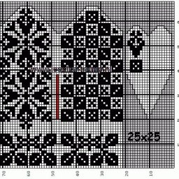 Нежный жаккард для варежек