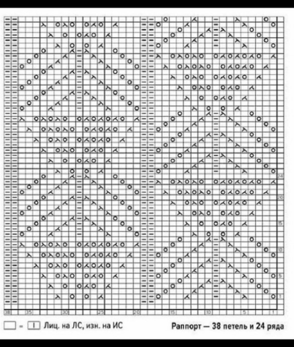 Роскошный узор для любителей вязать спицами
