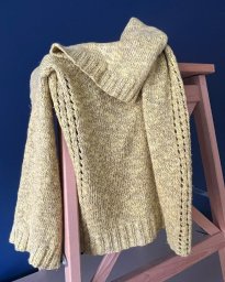 Джемпер с ажурными дорожками