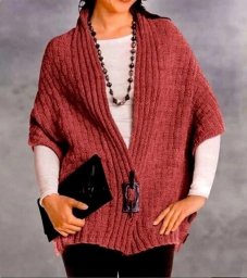 Жилет - пончо спицами