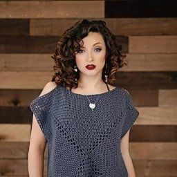 Простая кофточка из квадратного мотив