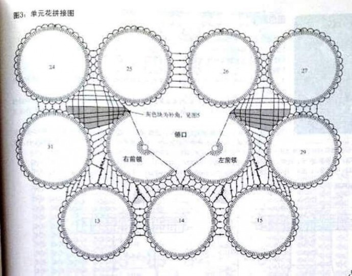 Интересная летняя кофточка простыми круглыми мотивами Интересная летняя кофточка простыми круглыми мотивами