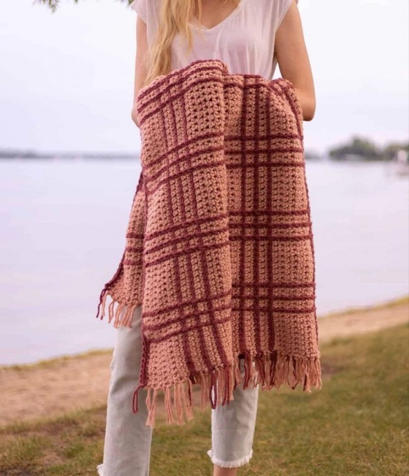 Плед крючком. Heritage Plaid Blanket Плед крючком. Heritage Plaid Blanket