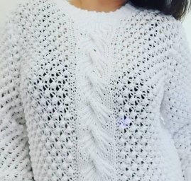 Узор "Турецкая коса", спицами