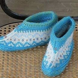 Вяжем мокасины жаккардом!