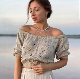 Узор для летней блузы спицами
