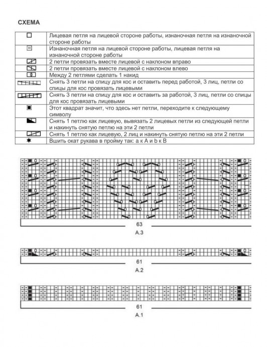 Летний джемпер ажурными вертикальными мотивами