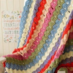 Интересное покрывало, вяжем крючком