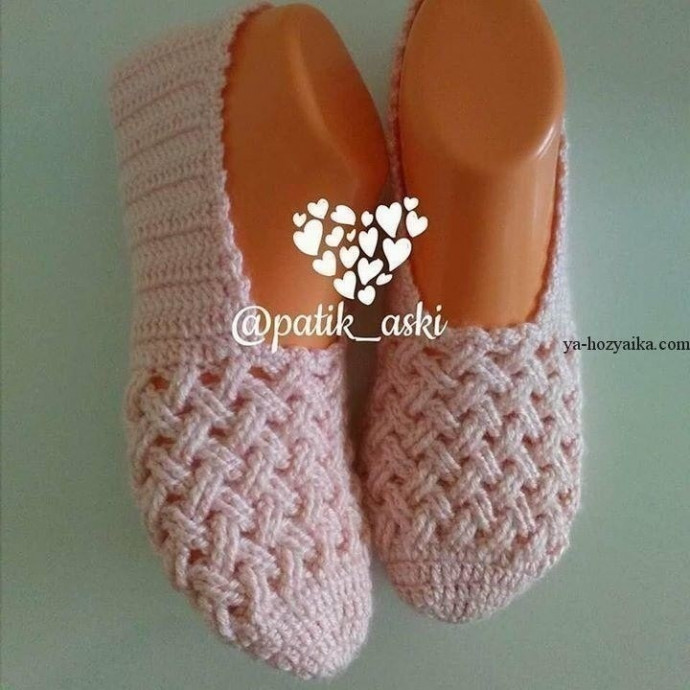 Тапочки крючком. МК
