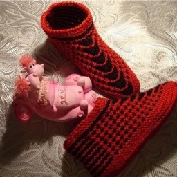 Тапочки-сапожки спицами, утепляемся на зиму!