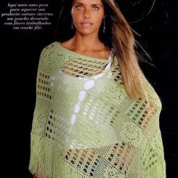 Вяжем нежное пончо