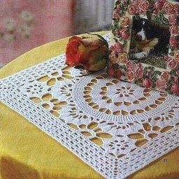 Квадратная салфетка, крючком