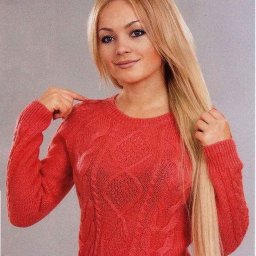 Уютный свитер спицами