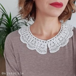 Ажурный воротник крючком — стильная деталь с винтажным шармом