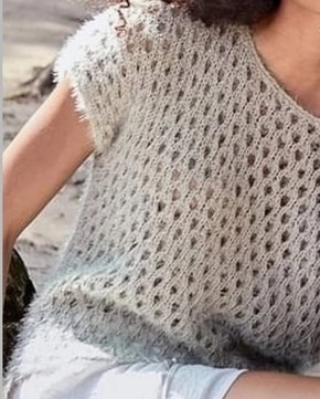 Женский летний топ спицами