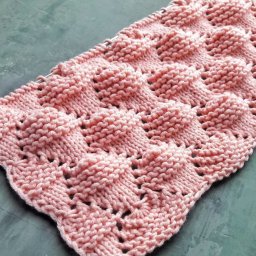 Интересный узор "Мороженое рожок", вяжем спицами