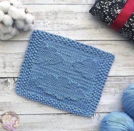 Вяжем облака спицами, мотив для пледа