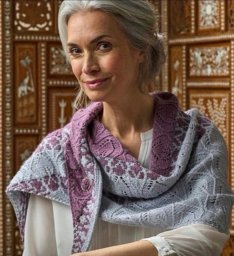 Красивая шаль спицами