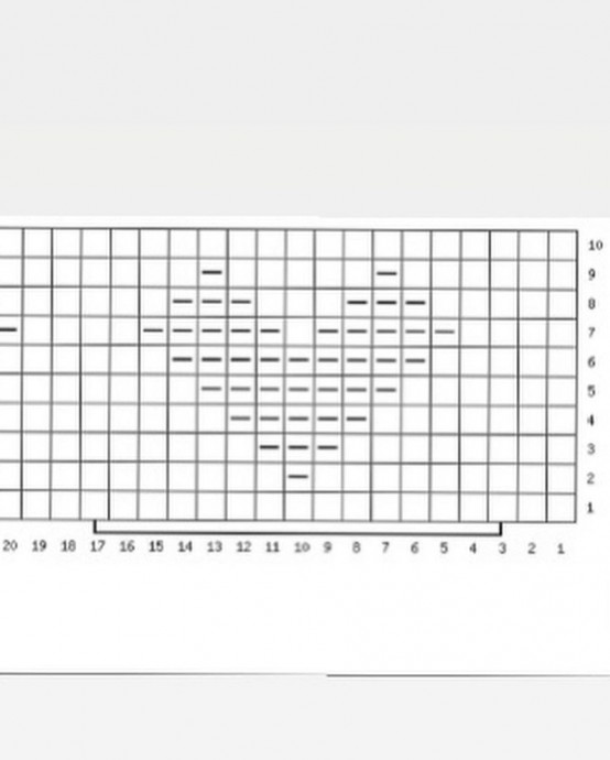 Теневой узор "Сердечки", вяжем спицами