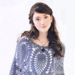 Ажурная накидка-пончо