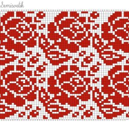 Цветочный узор жаккардом