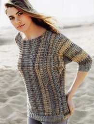 Пуловер "Летучая мышь", вяжем спицами