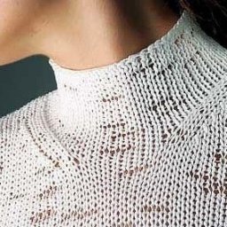 Цельновязанный воротник - стойка с декоративными дорожками