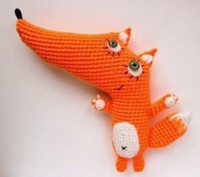 Красивая лисичка, вяжем крючком