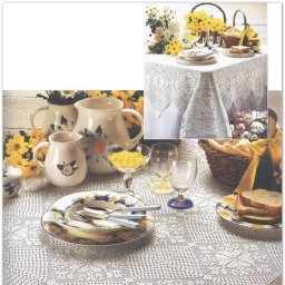 Нежная скатерть в филейной технике