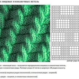 Объемный узор спицами