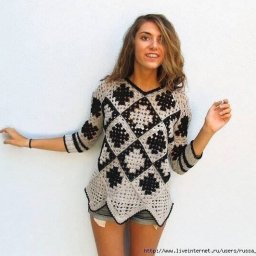 Пуловер крючком