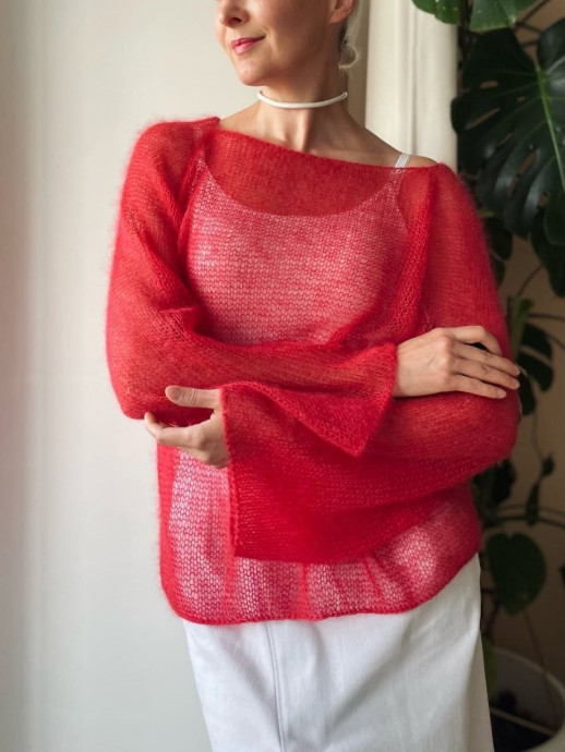 Паутинка &laquo;Red&raquo;, вяжем из мохера