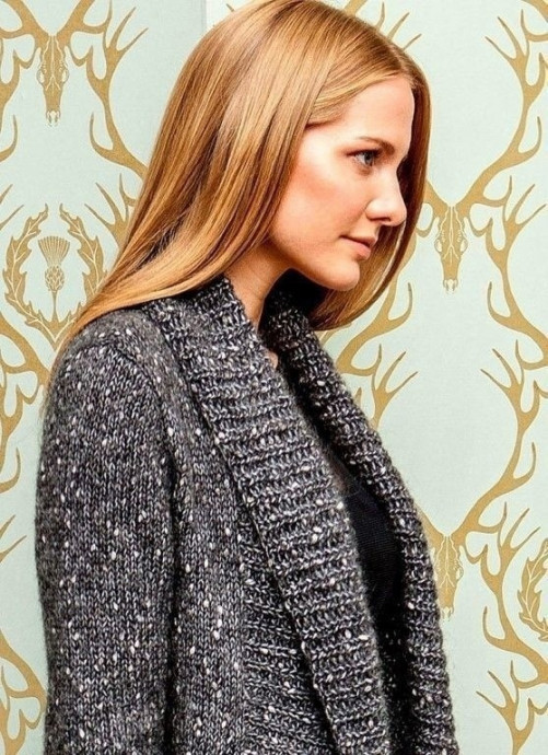 Кардиган с закругленными краями