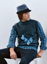 Мужская безрукавка спицами