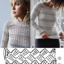Простой джемпер крючком