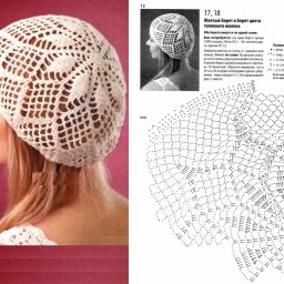 Схемки для вязания беретов крючком