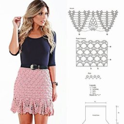 Юбка крючком