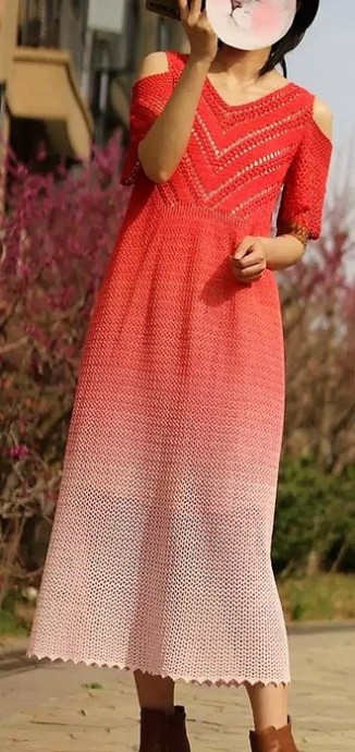 Красивое платье "Фламинго", сделает силуэт более стройным
