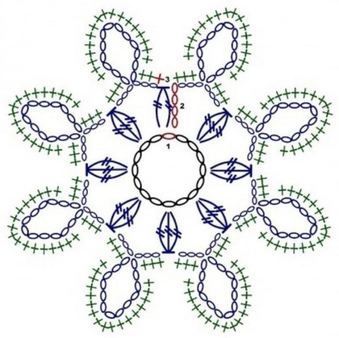 Красивый мотив крючком