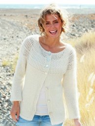 Жакет на круглой ажурной кокетке