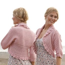 Нежное розовое болеро