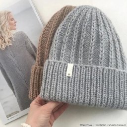 Шапка “петелька”, вяжем спицами