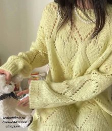 Пуловер спицами