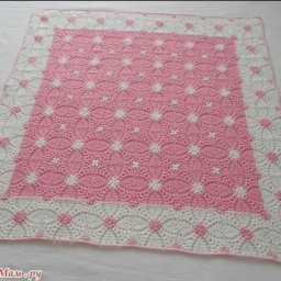 Вяжем нежный детский плед