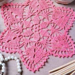 Вяжем салфетку в виде звёздочки