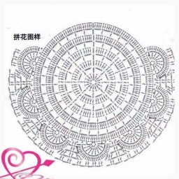 Простая схема для вязания круглой салфетки